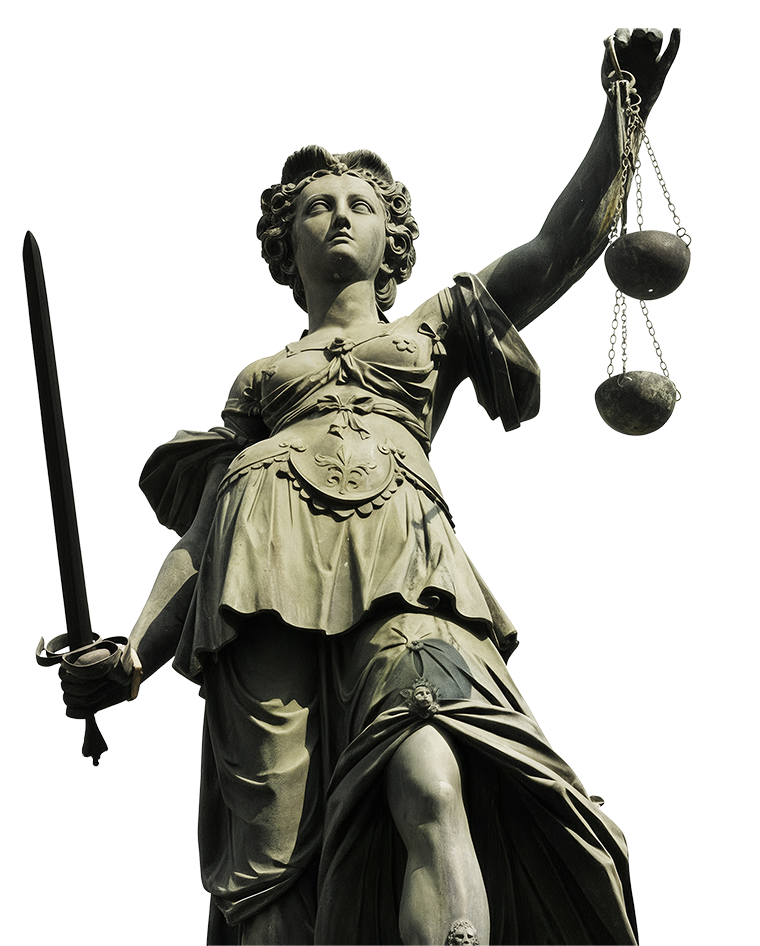 Lady Justice statue symbolizing fair legal representation